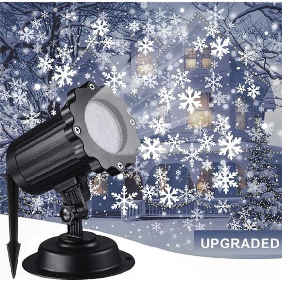 Christmas Projector Lights Outdoor, Vivid Snowflake Led IP65 Waterproof - Picture 1 of 6
